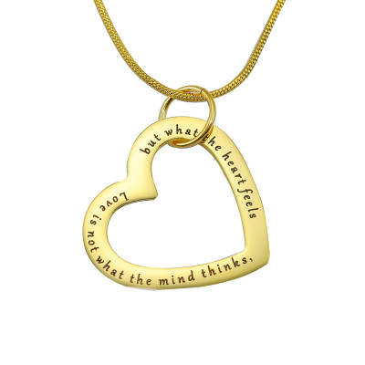 Personalised Always in My Heart Necklace - 18ct Gold Plated - Name My Jewellery