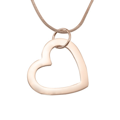 Personalised Always in My Heart Necklace - 18ct  Rose Gold Plated - Name My Jewellery