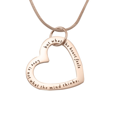 Personalised Always in My Heart Necklace - 18ct  Rose Gold Plated - Name My Jewellery