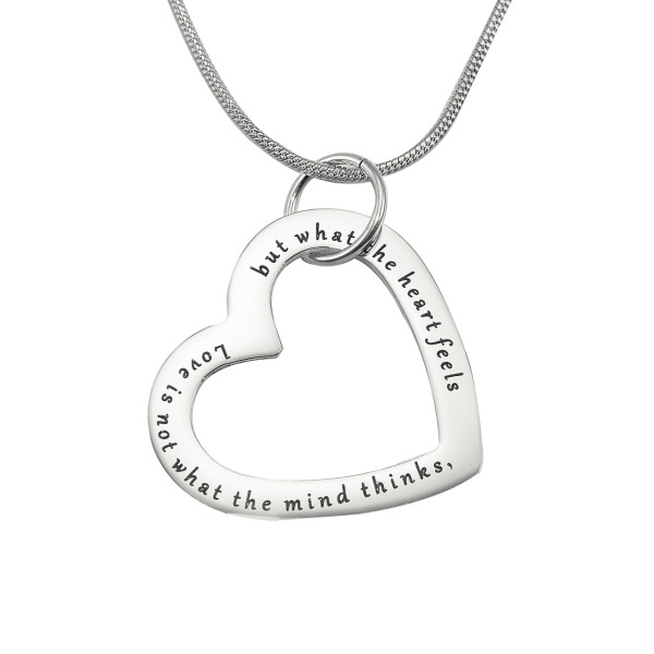 Personalised Always in My Heart Necklace - Sterling Silver - Name My Jewellery