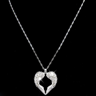 Personalised Angels Heart - Sterling Silver - Name My Jewellery
