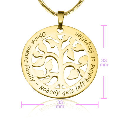 Personalised Ohana Tree - 18ct Gold Plated *Limited Edition - Name My Jewellery