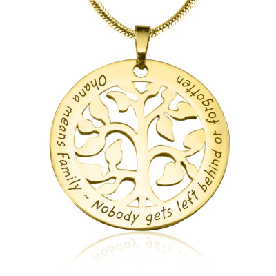 Personalised Ohana Tree - 18ct Gold Plated *Limited Edition - Name My Jewellery