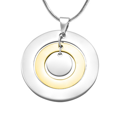 Personalised Circles of Love Necklace - TWO TONE - Gold  Silver - Name My Jewellery