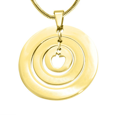 Personalised Circles of Love Necklace Teacher - 18ct GOLD Plated - Name My Jewellery