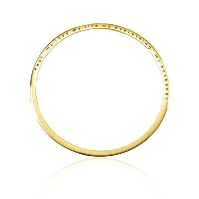 Personalised Classic Bangle - 18ct Gold Plated - Name My Jewellery