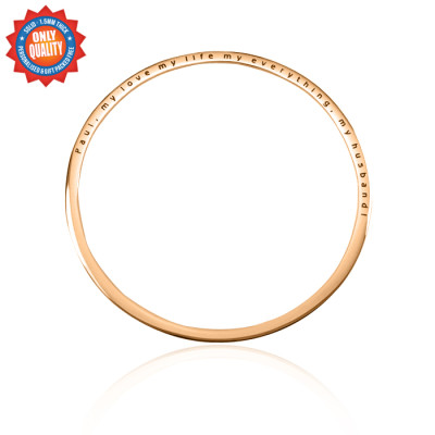 Personalised Classic Bangle - 18ct Rose Gold Plated - Name My Jewellery