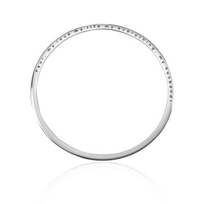 Personalised Classic Bangle - Sterling Silver - Name My Jewellery