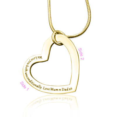 Personalised Always in My Heart Necklace - 18ct Gold Plated - Name My Jewellery