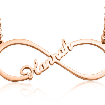 Personalised Single Infinity Name Necklace - 18ct Rose Gold Plated - Name My Jewellery