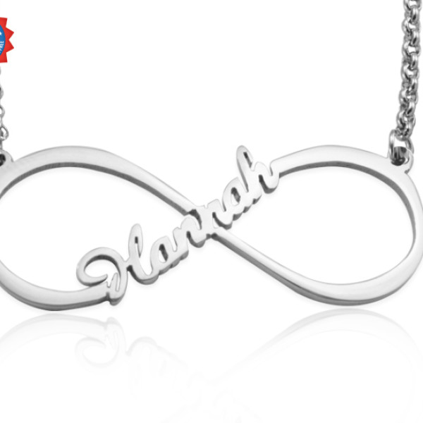 Personalised Single Infinity Name Necklace - Sterling Silver - Name My Jewellery