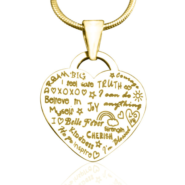 Personalised Heart of Hope Necklace - 18ct Gold Plated - Name My Jewellery