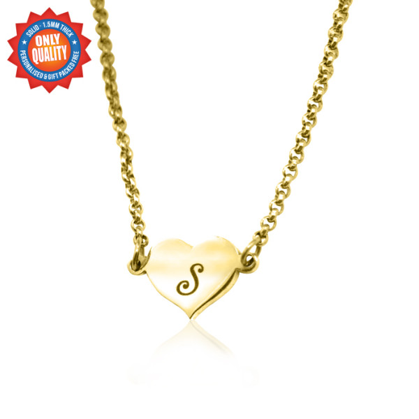 Personalised Precious Heart - 18ct Gold Plated - Name My Jewellery