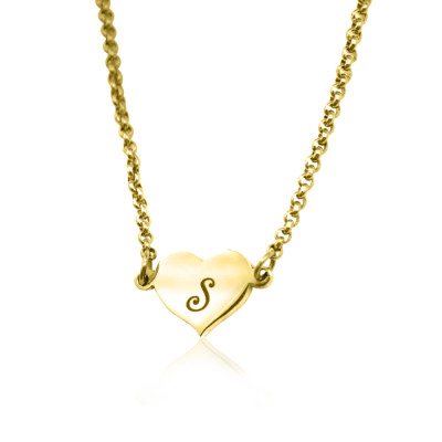 Personalised Precious Heart - 18ct Gold Plated - Name My Jewellery