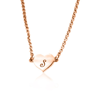 Personalised Precious Heart - 18ct Rose Gold Plated - Name My Jewellery