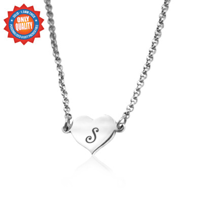Personalised Precious Heart - Sterling Silver - Name My Jewellery