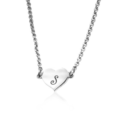 Personalised Precious Heart - Sterling Silver - Name My Jewellery