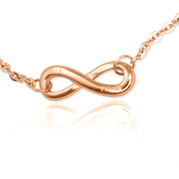 Personalised Classic  Infinity Bracelet/Anklet - 18ct Rose Gold Plated - Name My Jewellery
