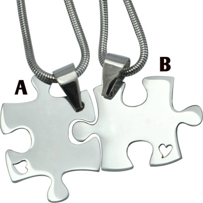 Personalised Forever Friends Puzzle Two Necklaces - Name My Jewellery
