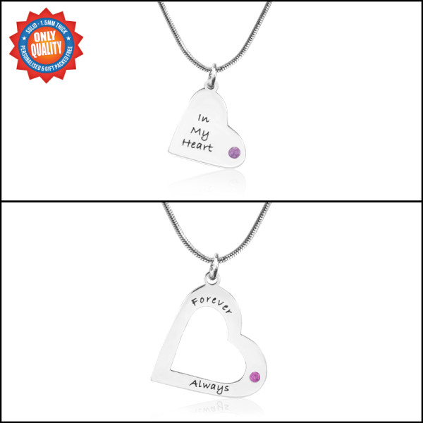 Personalised Mothers Heart Pendant Necklace Set - Name My Jewellery