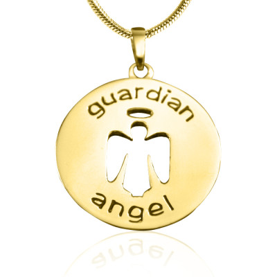 Personalised Guardian Angel Necklace 1 - 18ct Gold Plated - Name My Jewellery