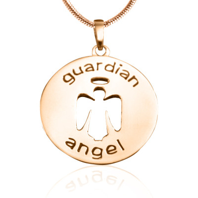 Personalised Guardian Angel Necklace 1 - 18ct Rose Gold Plated - Name My Jewellery