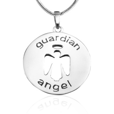 Personalised Guardian Angel Necklace 1 - Sterling Silver - Name My Jewellery