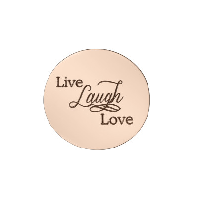 Personalised Live Laugh Love Disc - Dream Locket - Name My Jewellery