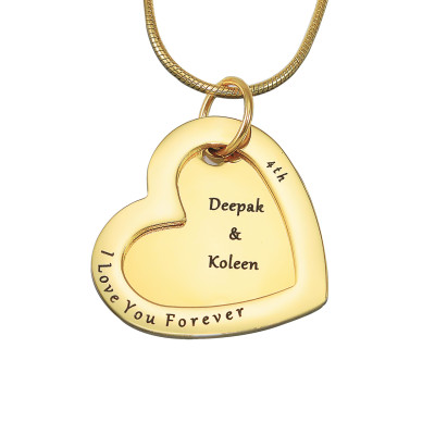 Personalised Love Forever Necklace - 18ct Gold Plated - Name My Jewellery