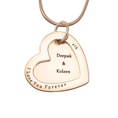 Personalised Love Forever Necklace - 18ct Rose Gold Plated - Name My Jewellery