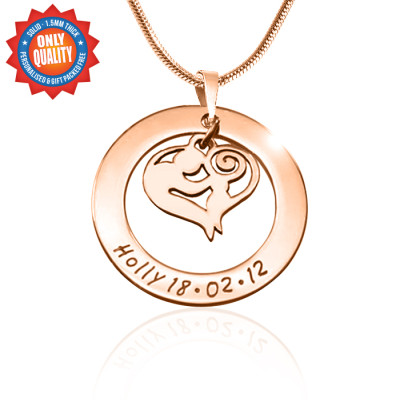 Personalised Mothers Love Necklace - 18ct Rose Gold Plated - Name My Jewellery