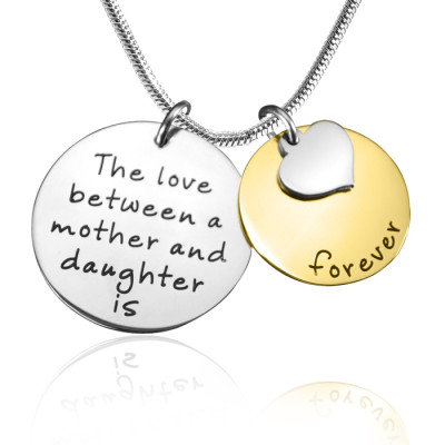 Personalised Mother Forever Necklace - Two Tone - Gold  Silver - Name My Jewellery