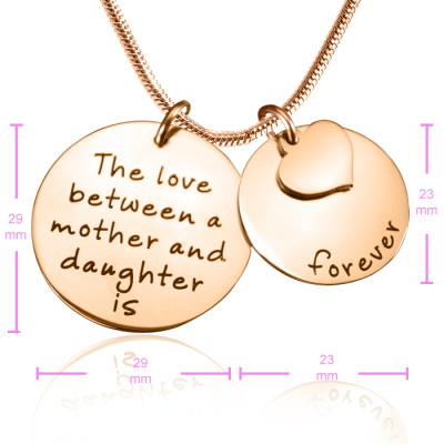 Personalised Mother Forever Necklace - 18ct Rose Gold Plated - Name My Jewellery