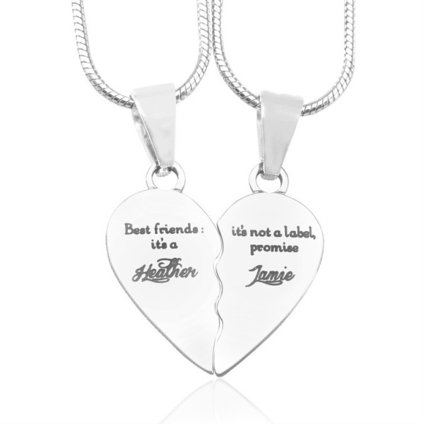 Personalised My Bestie Two Personalised Sterling Silver Necklaces - Name My Jewellery