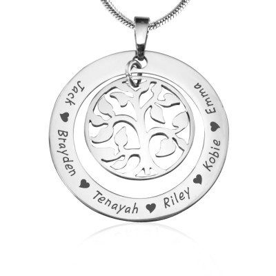Personalised My Family Tree Necklace - Sterling Silver - Name My Jewellery