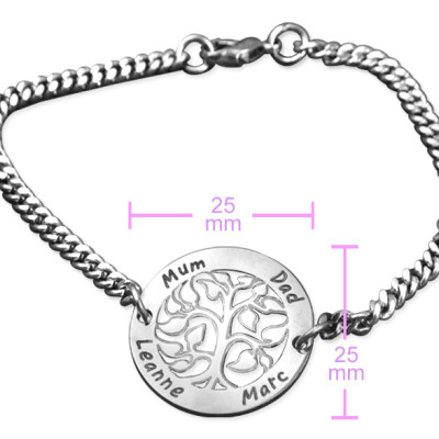 Personalised My Tree Bracelet/Anklet - Sterling Silver - Name My Jewellery