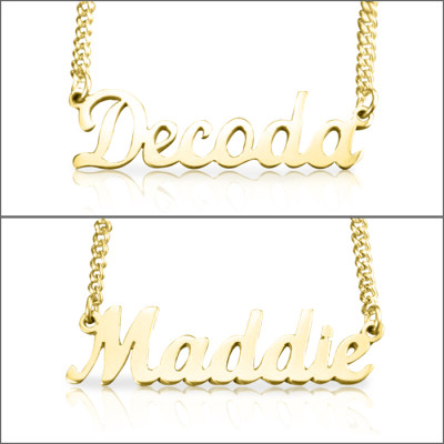 Personalised Name Necklace - 18ct Gold Plated - Name My Jewellery