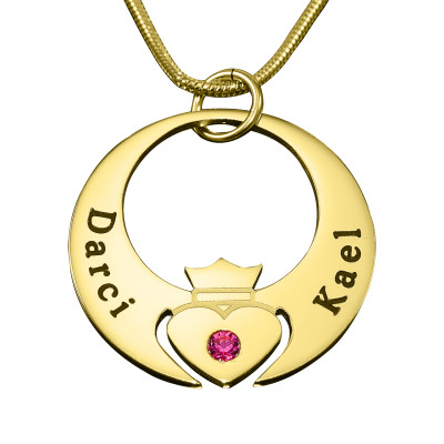 Personalised Queen of My Heart Necklace - 18ct Gold Plated - Name My Jewellery