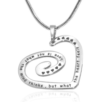 Personalised Swirls of My Heart Necklace - Sterling Silver - Name My Jewellery
