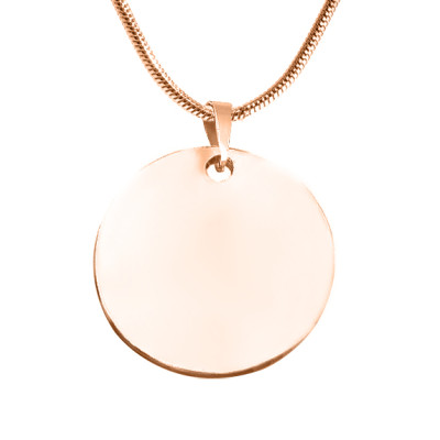 Personalised Swirls of Time Disc Necklace - 18ct Rose Gold Plated - Name My Jewellery