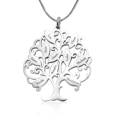 Personalised Tree of My Life Necklace 10 - Sterling Silver - Name My Jewellery