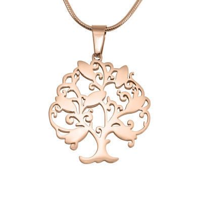 Personalised Tree of My Life Necklace 7 - 18ct Rose Gold Plated - Name My Jewellery
