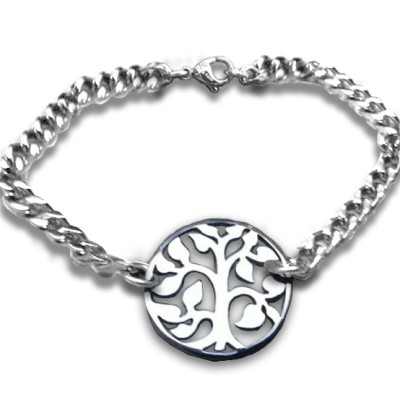 Personalised Tree Bracelet - Sterling Silver - Name My Jewellery