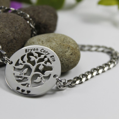 Personalised NN Vertical silver Bracelet/Anklet - Name My Jewellery