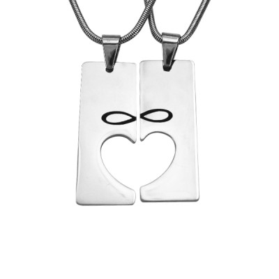 Personalised Bar of Hearts Two Personalised Necklaces - Name My Jewellery