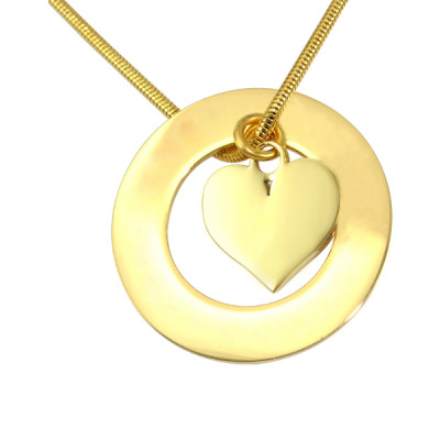 Personalised Circle My Heart Necklace - 18ct Gold Plated - Name My Jewellery
