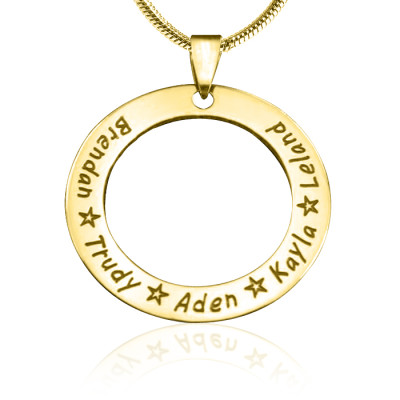 Personalised Circle of Trust Necklace - 18ct Gold Plated - Name My Jewellery