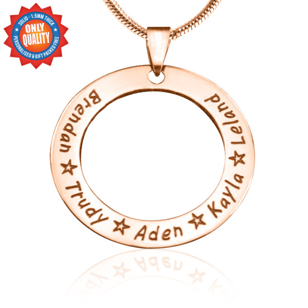 Personalised Circle of Trust Necklace - 18ct Rose Gold Plated - Name My Jewellery
