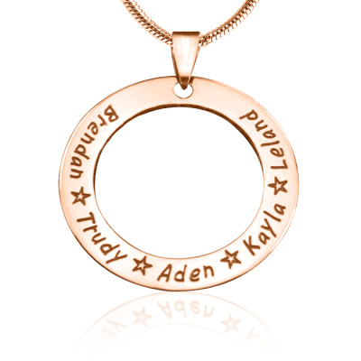 Personalised Circle of Trust Necklace - 18ct Rose Gold Plated - Name My Jewellery