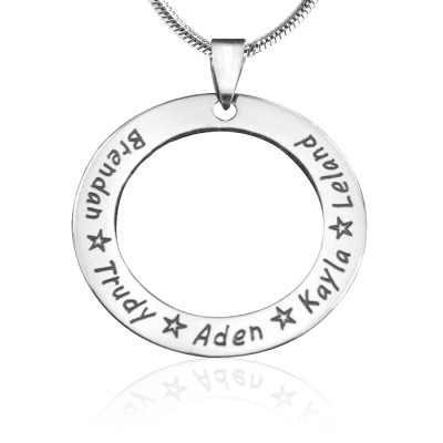 Personalised Circle of Trust Necklace - Sterling Silver - Name My Jewellery